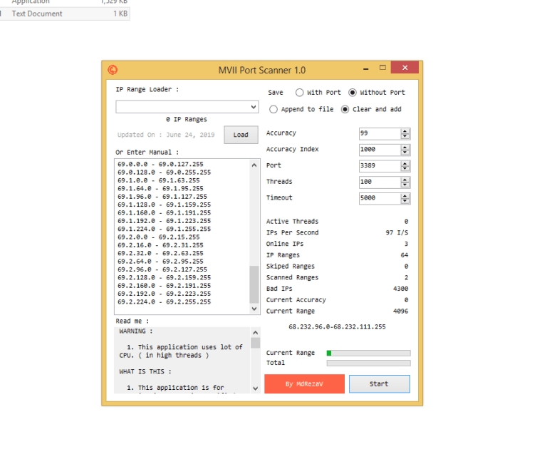 MVII Port Scanner v1.0