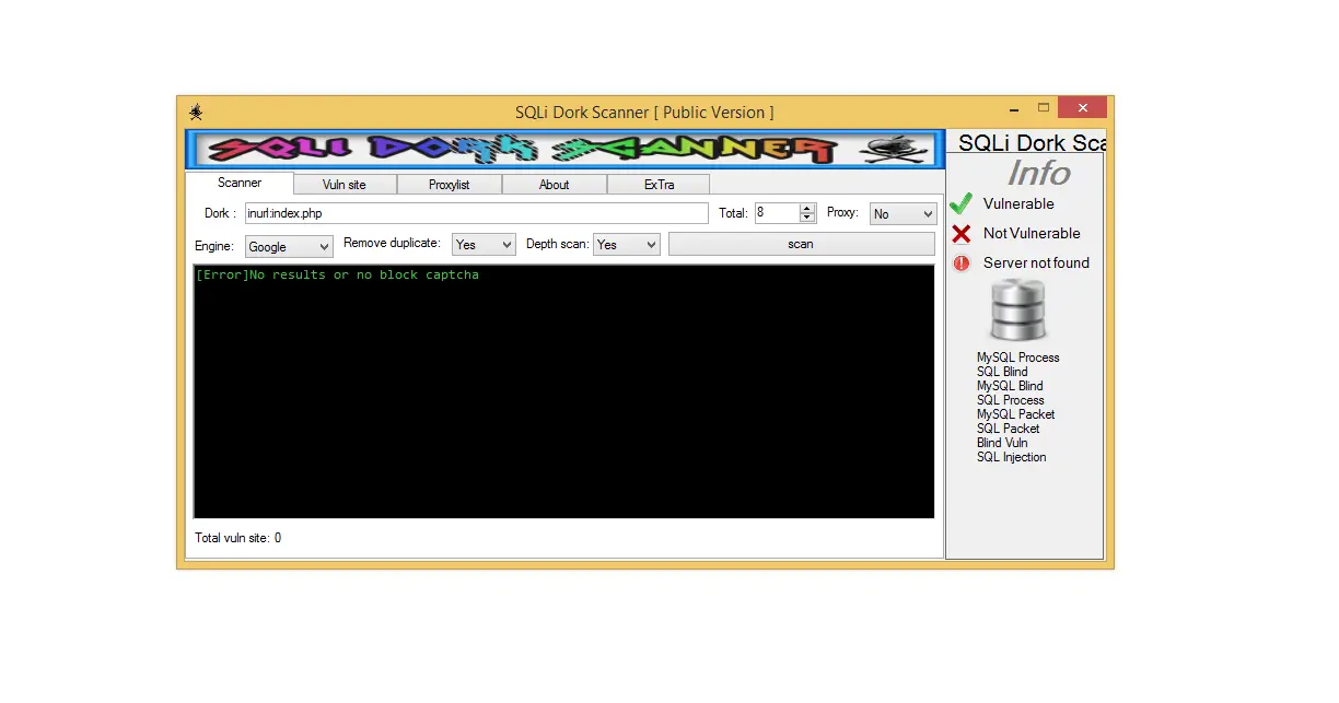 SQLi Dork Scanner with Dork list 2025