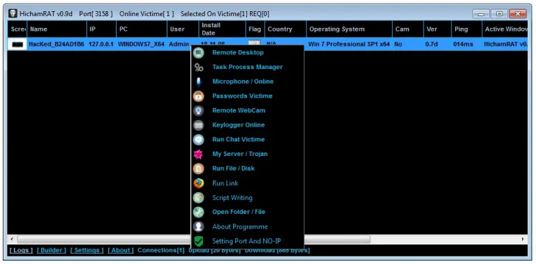 Hicham RAT v0.9d